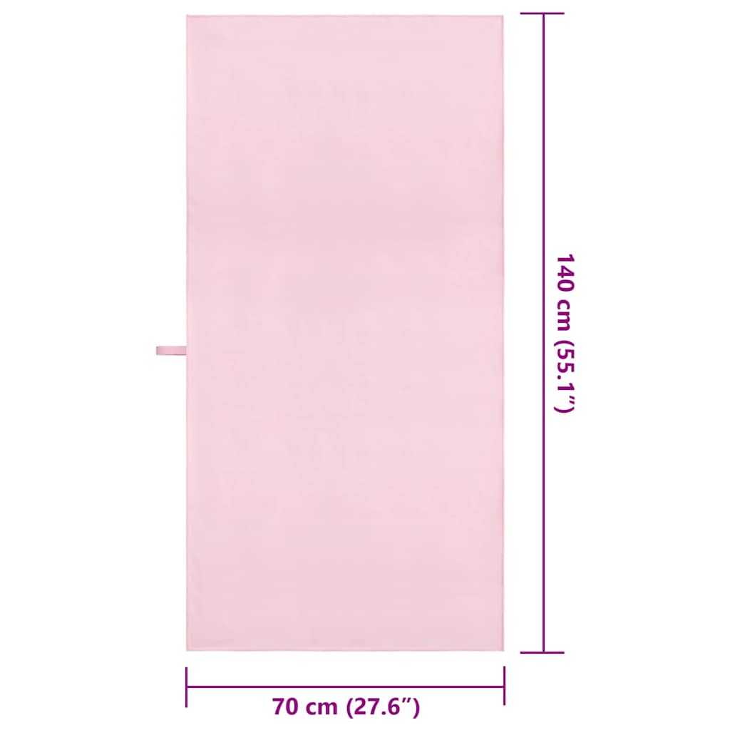 Asciugamani Sportivi 2 pz Rosa 140 x 70 cm