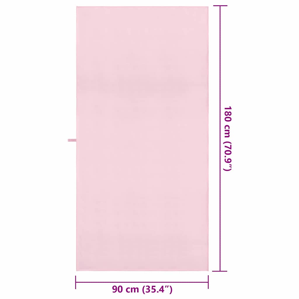 Asciugamani Sportivi 2 pz Rosa 180 x 90 cm