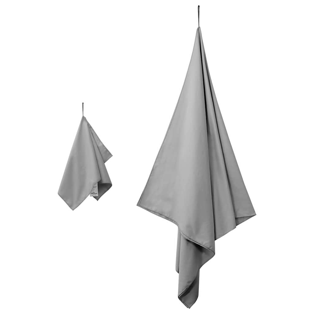 Set di Asciugamani Sportivi 2 pz Grigio scuro