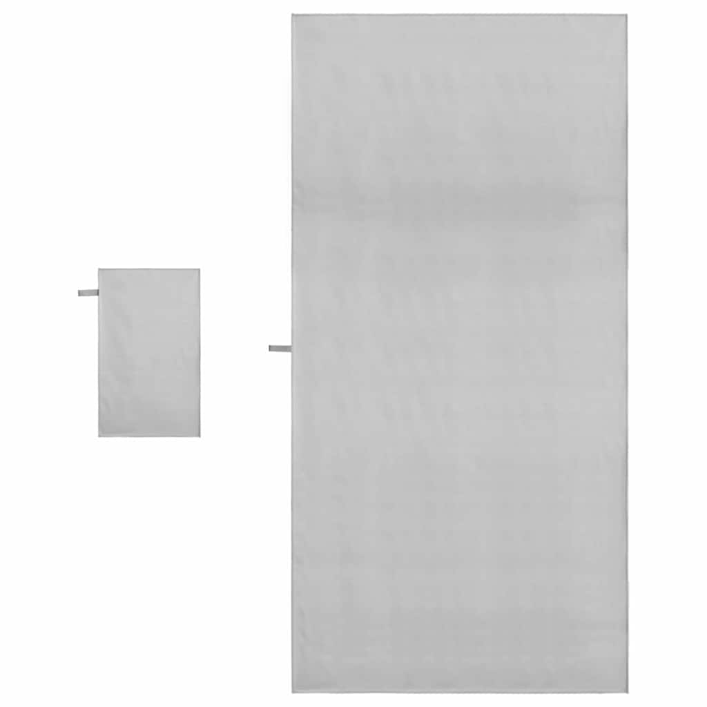 Set di Asciugamani Sportivi 2 pz Grigio
