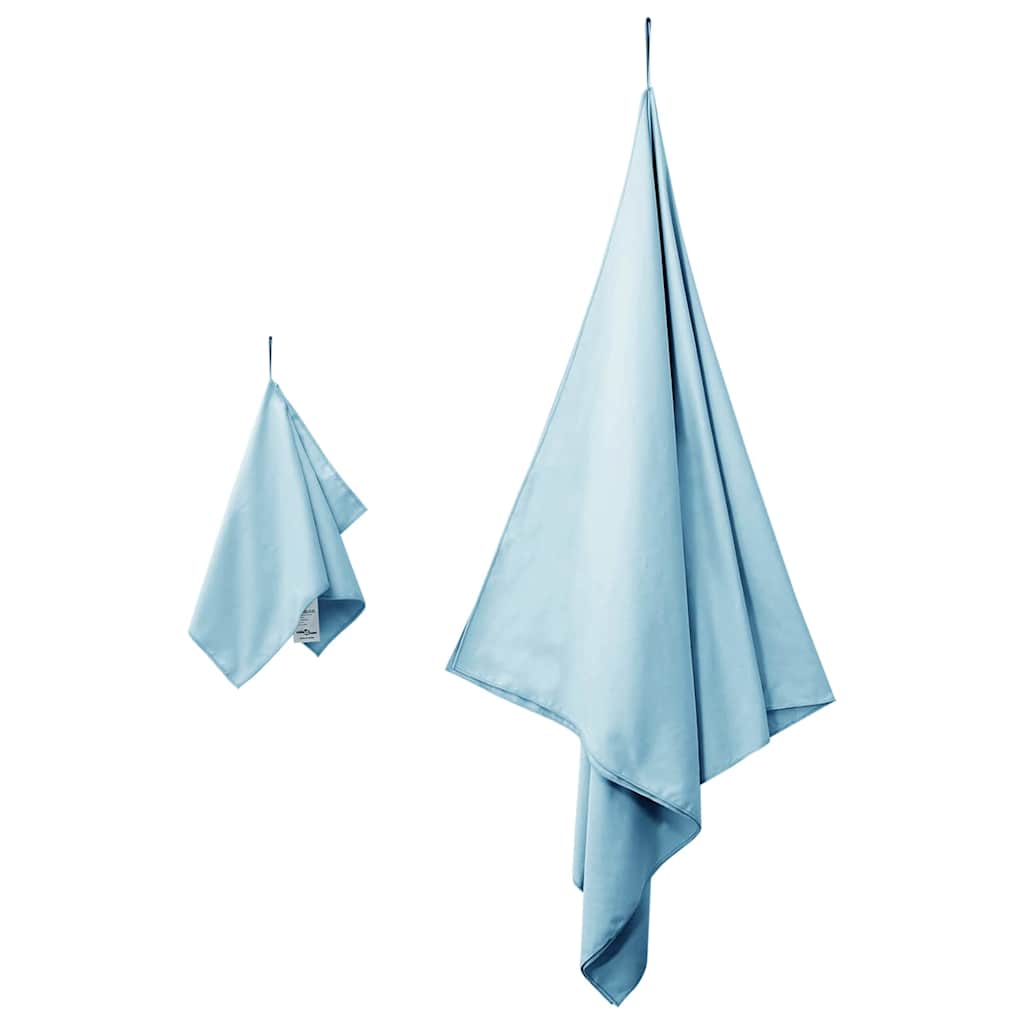 Set di Asciugamani Sportivi 2 pz Blu 50 x 30 cm, 200 x 100 cm
