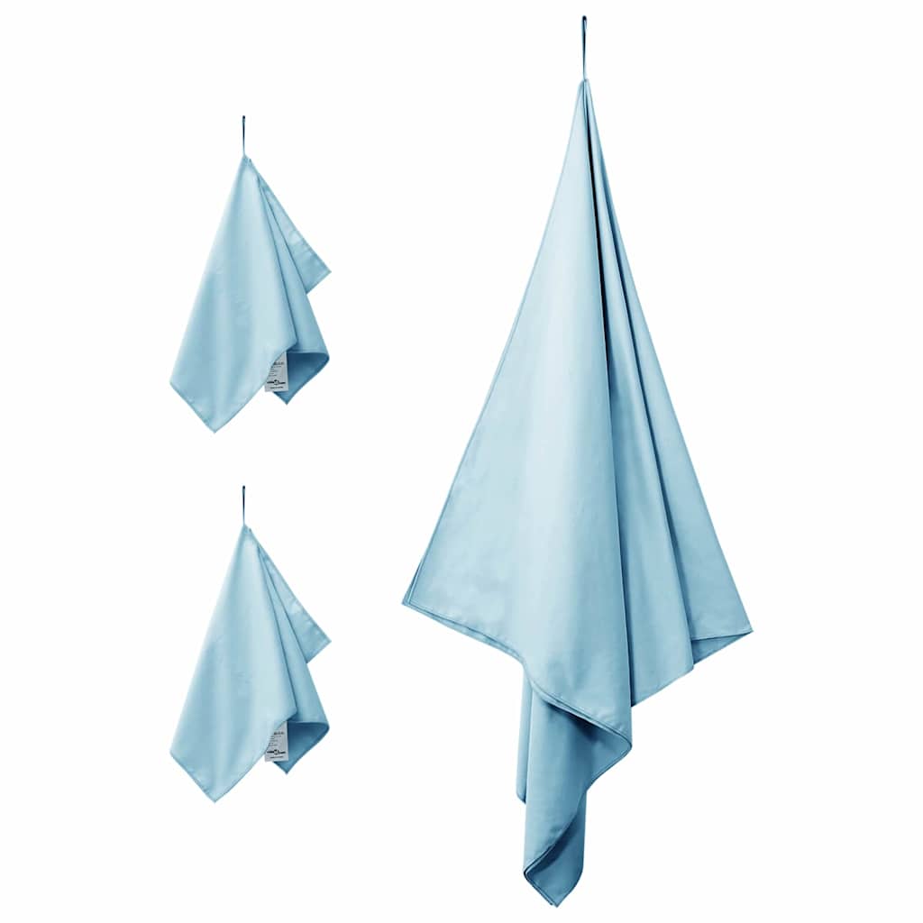 Set di Asciugamani Sportivi 3 pz Blu 210 x 100 cm