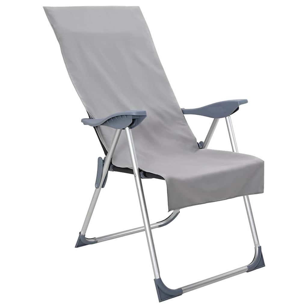 Asciugamani per Sedia Outdoor 2 pz Grigio Scuro 130 x 60 cm