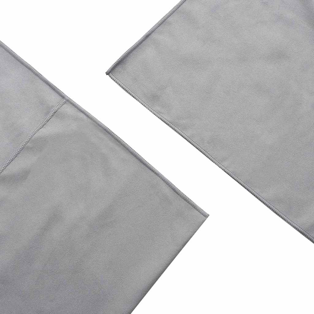 Asciugamani per Sedia Outdoor 2 pz Grigio Scuro 130 x 60 cm