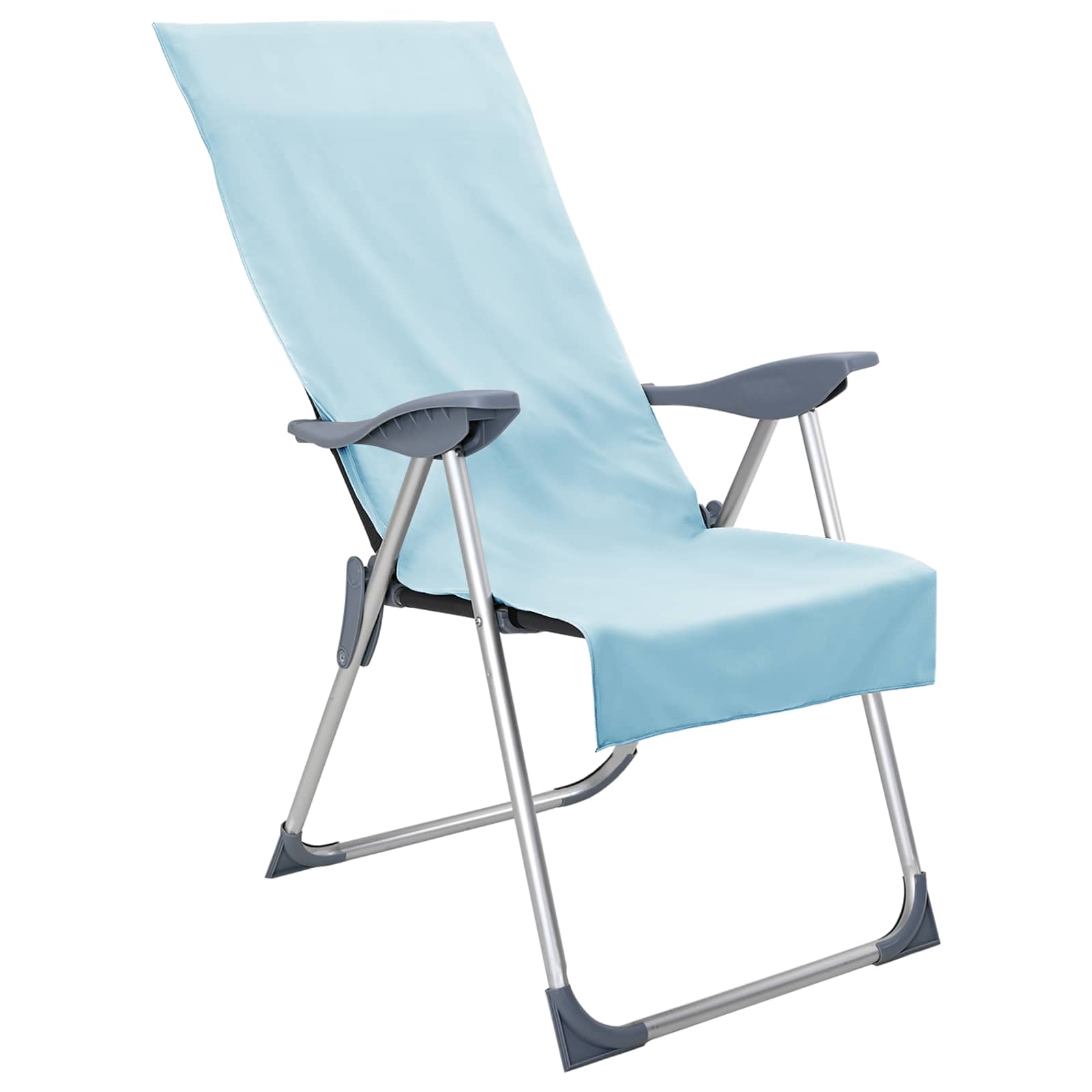 Asciugamani per Sedia Outdoor 2 pz Blu 130 x 60 cm
