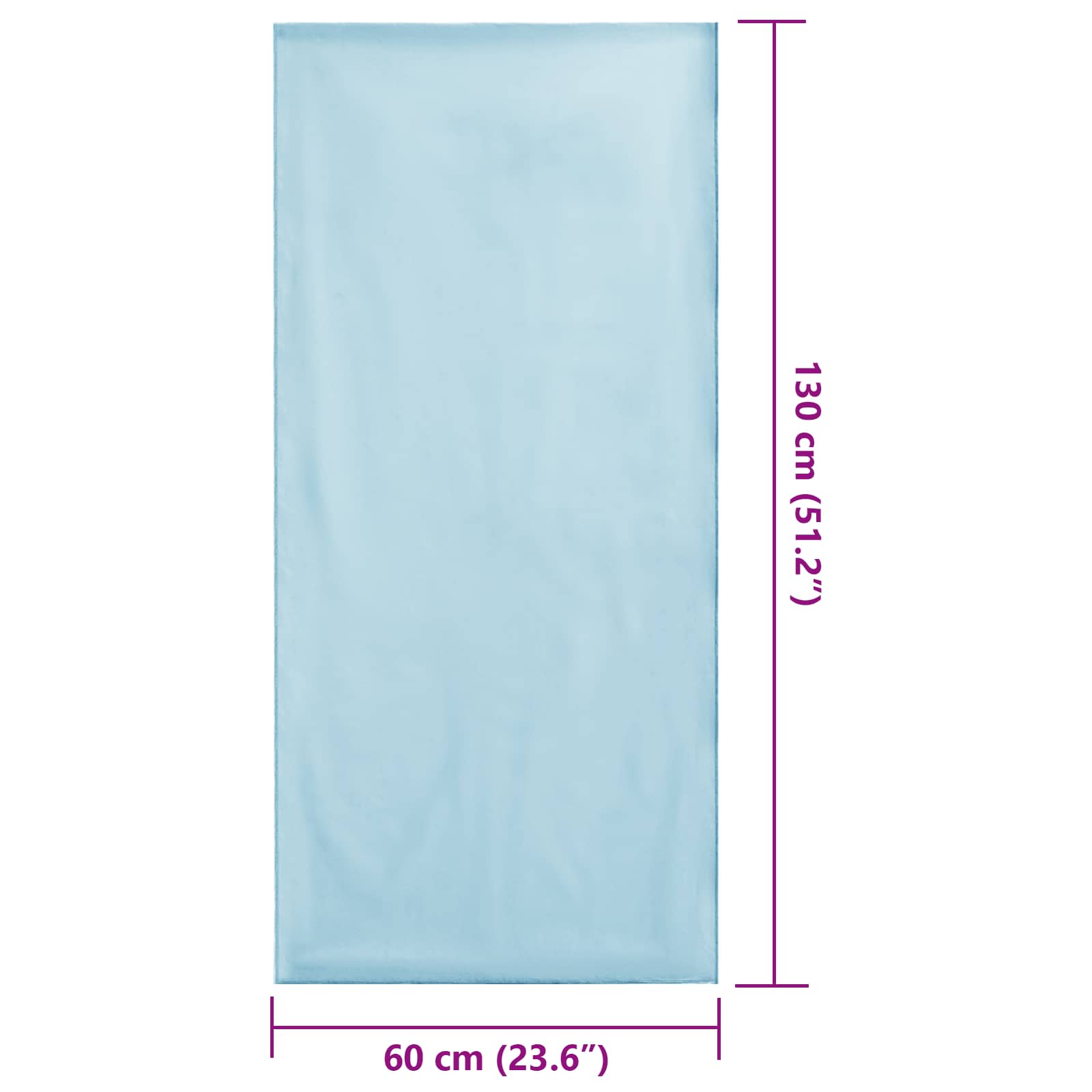 Asciugamani per Sedia Outdoor 2 pz Blu 130 x 60 cm