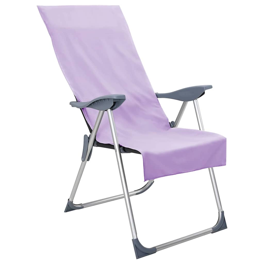 Asciugamani per Sedia Outdoor 2 pz Viola 130 x 60 cm