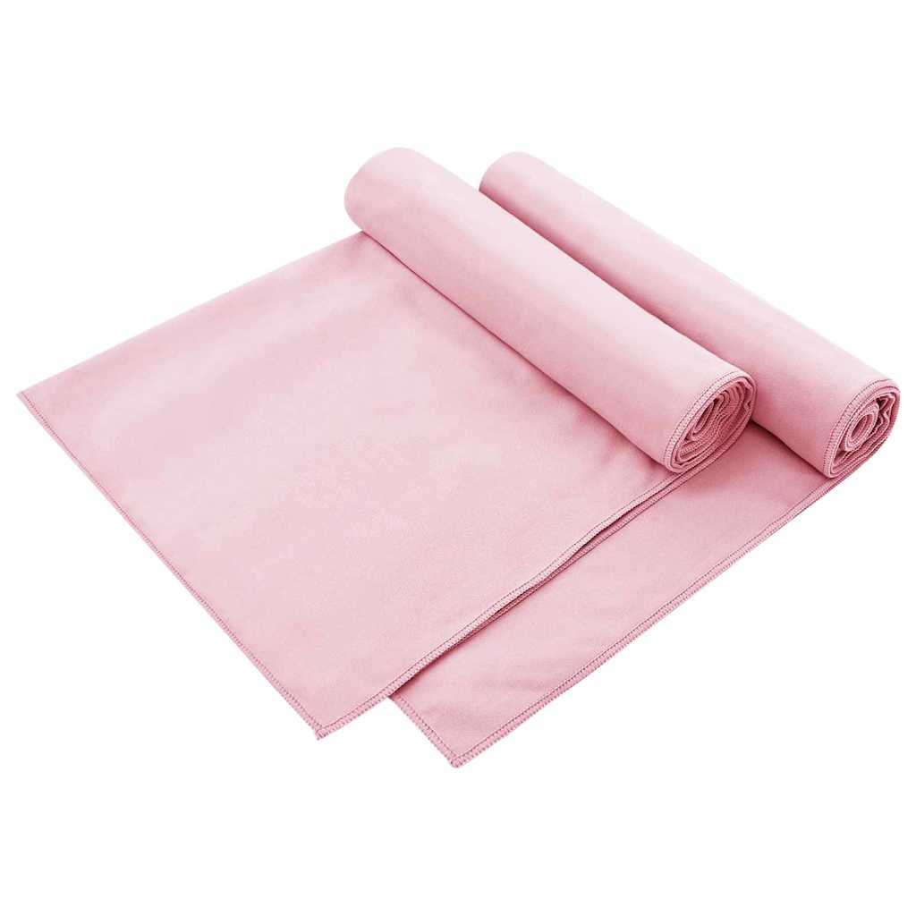 Asciugamani per Sedia Outdoor 2 pz Rosa 130 x 60 cm