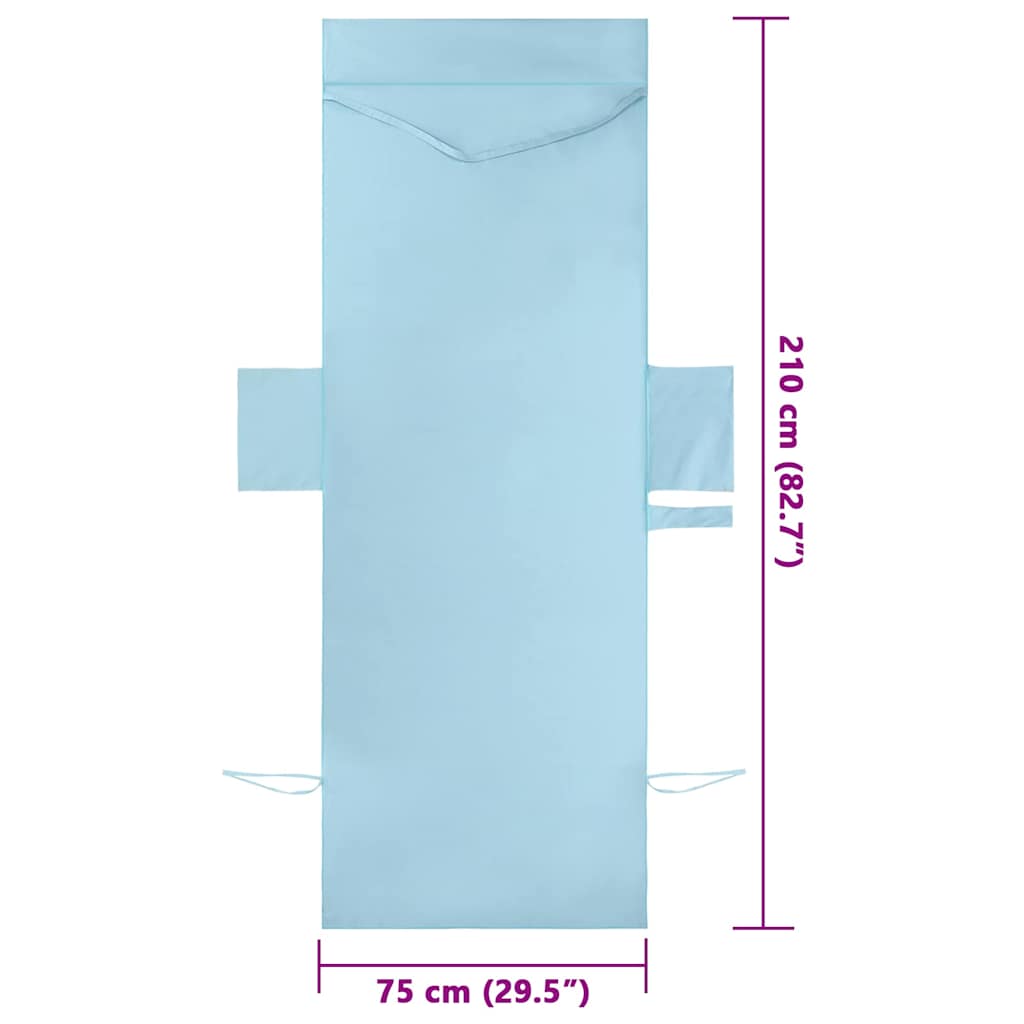 Asciugamani per lettino 2 pz Blu 210 x 75 cm