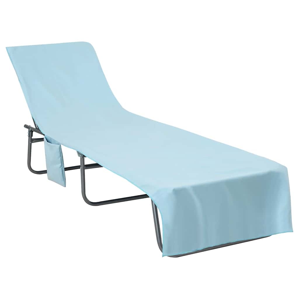 Asciugamani per lettino 2 pz Blu 210 x 75 cm
