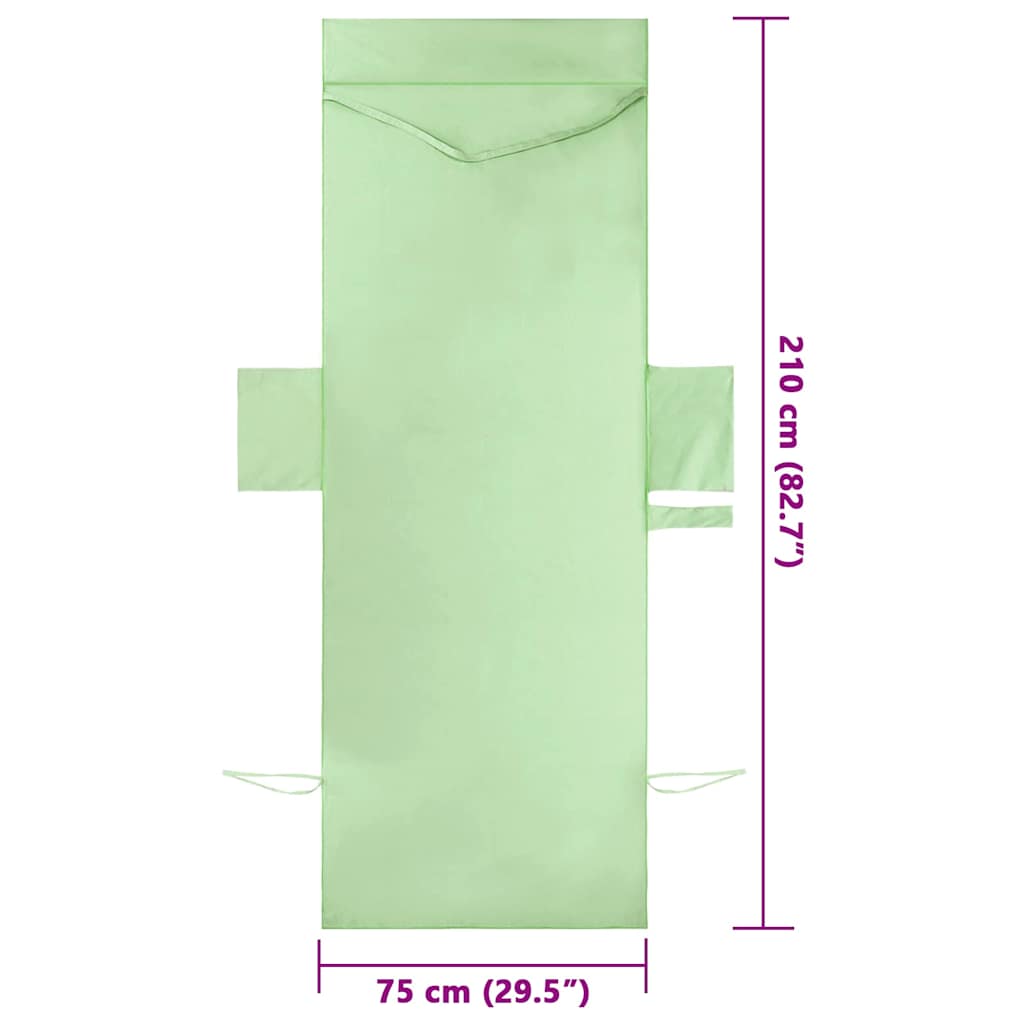 Asciugamani per lettino 2 pz Verde 210 x 75 cm