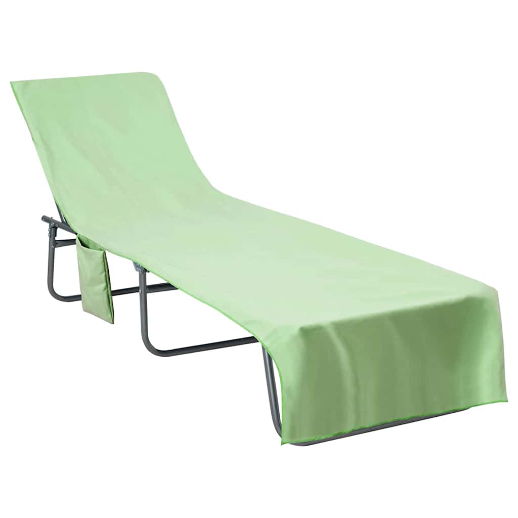 Asciugamani per lettino 2 pz Verde 210 x 75 cm