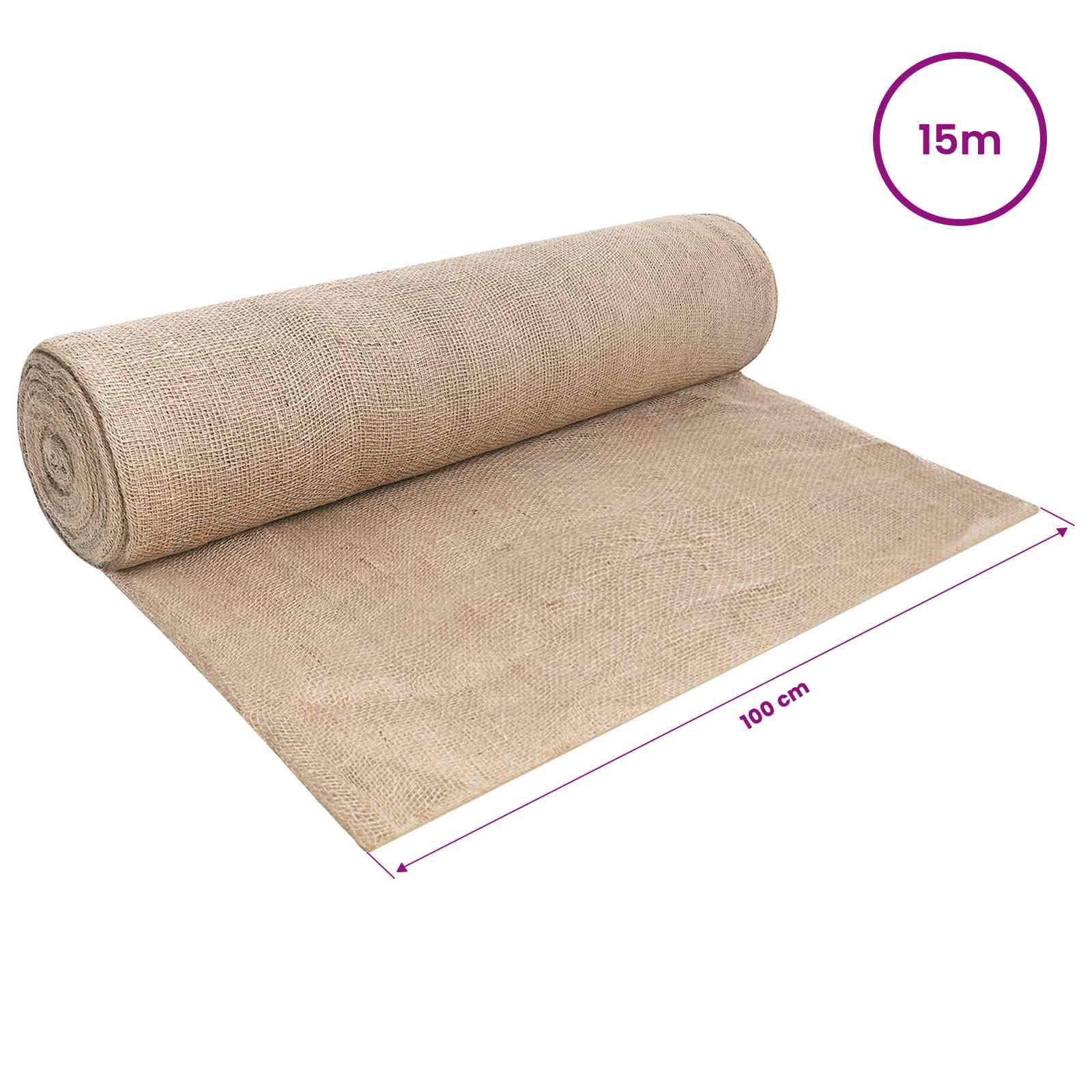 Rotolo di Juta 200 x 1500 cm Naturale