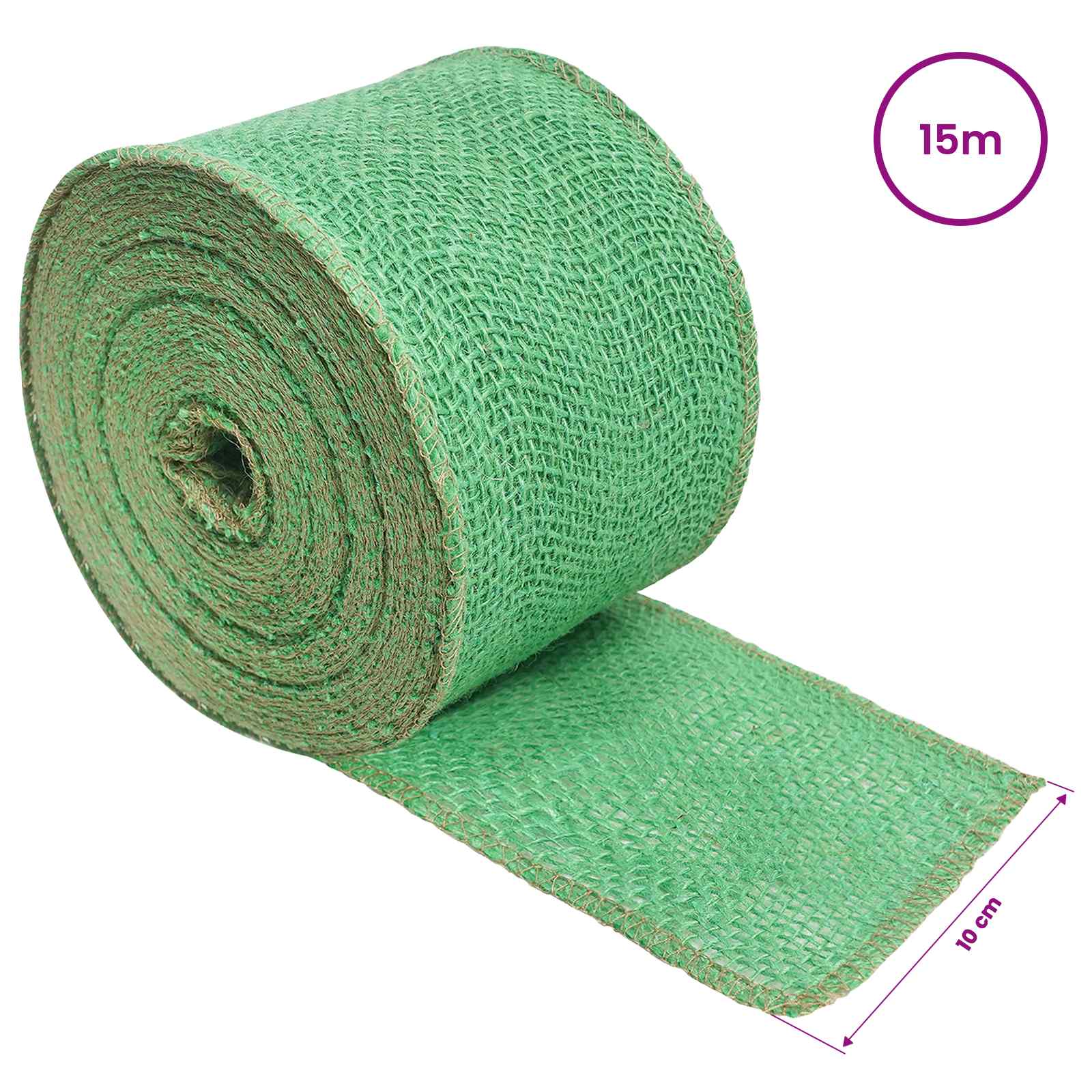 Rotolo di Juta 10 x 1500 cm Verde