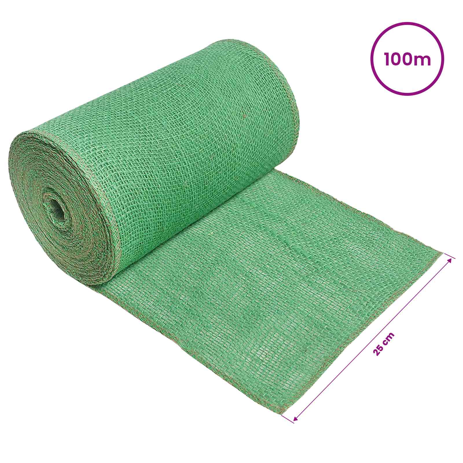 Rotolo di Juta 25 x 10000 cm Verde