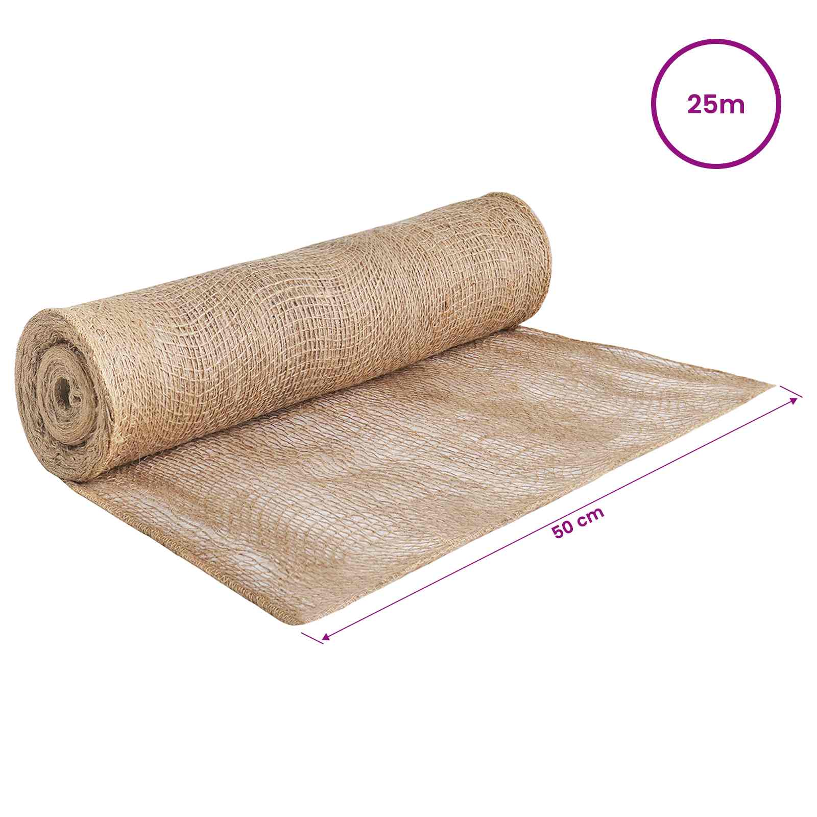 Rotolo di Juta 50 x 2500 cm 90 Naturale