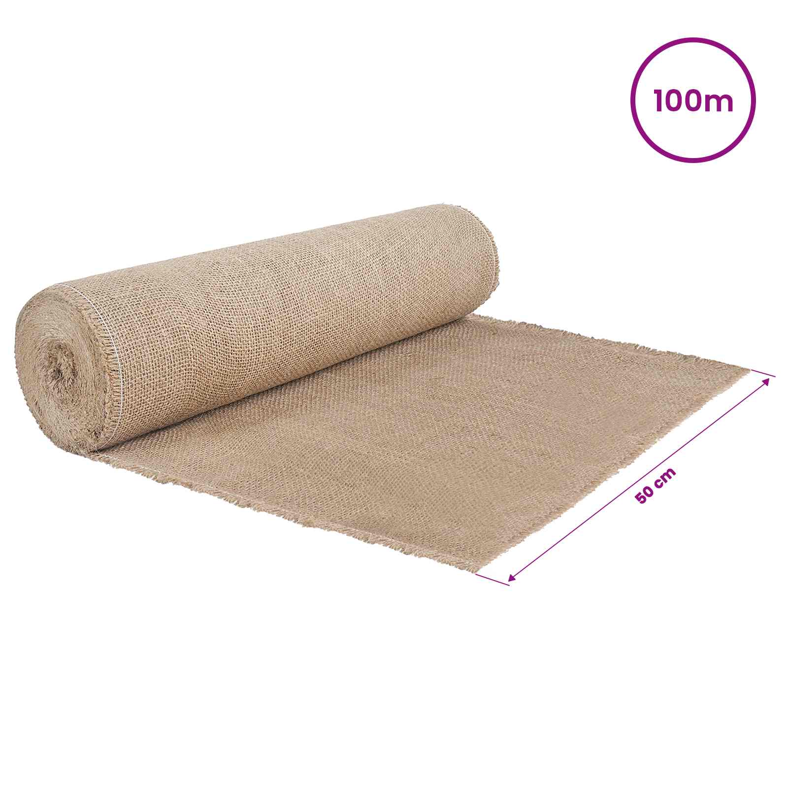 Rotolo di Juta 50 x 10000 cm Naturale