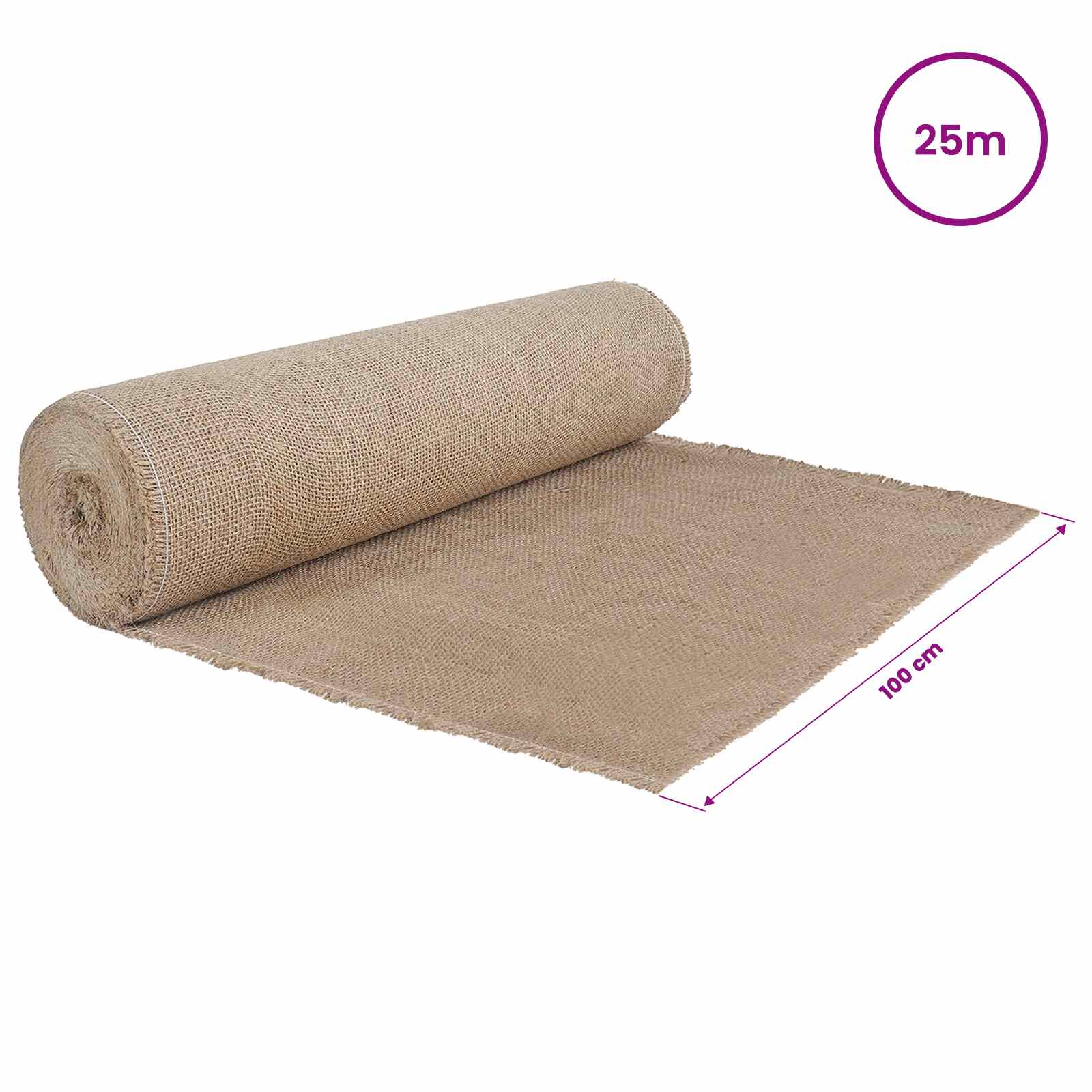 Rotolo di Juta 100 x 2500 cm Naturale