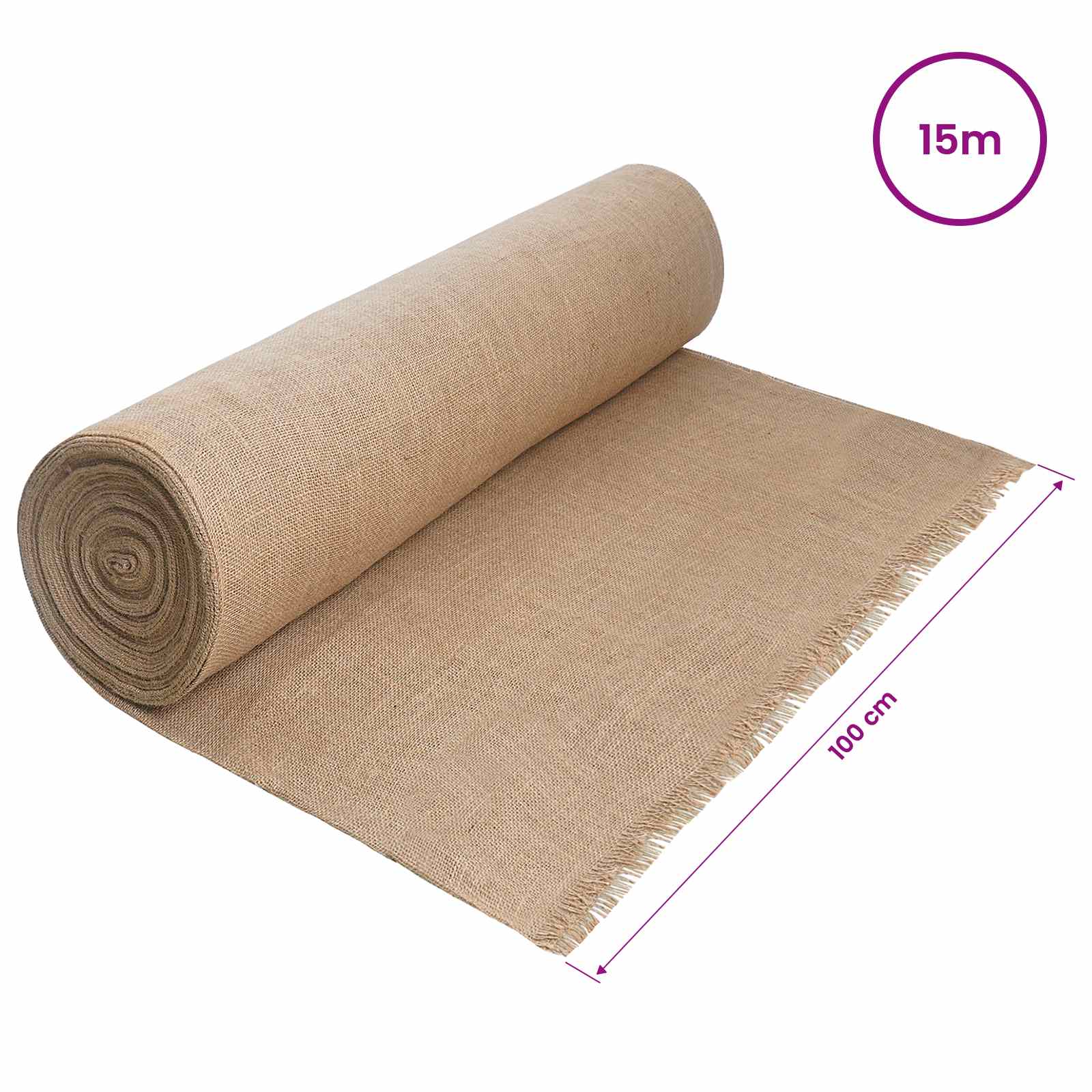 Rotolo di Juta 200 x 1500 cm Naturale