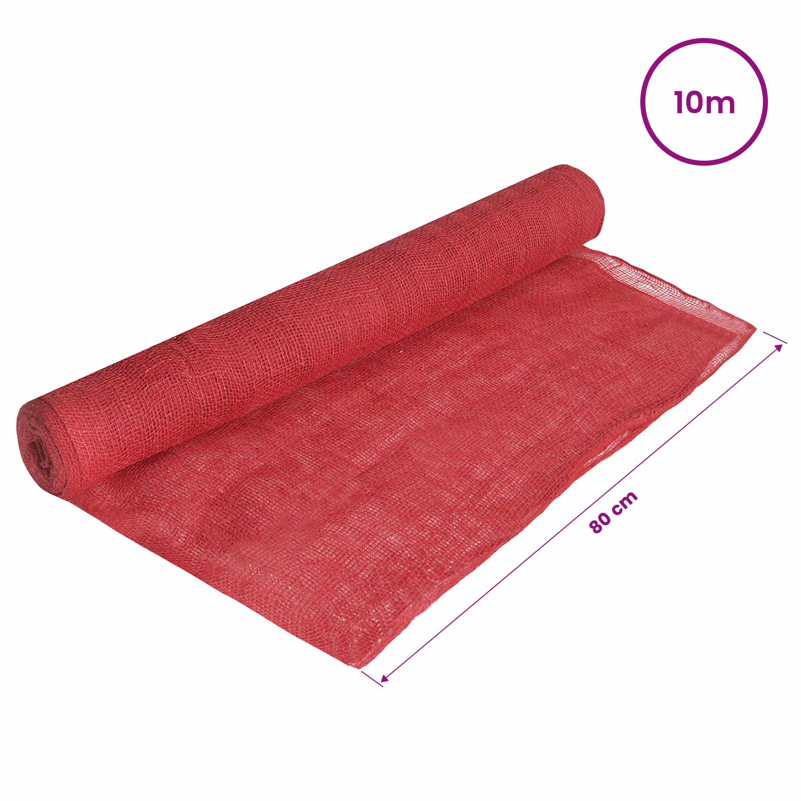 Rotolo di Juta 160 x 1000 cm Rosso