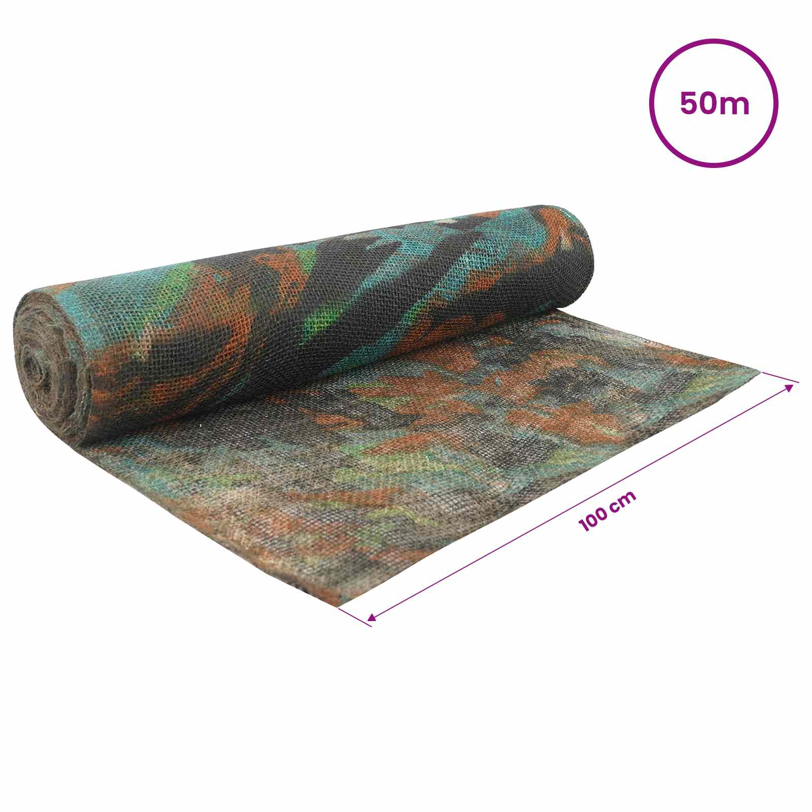 Rotolo di Juta 100 x 5000 cm Mimetico