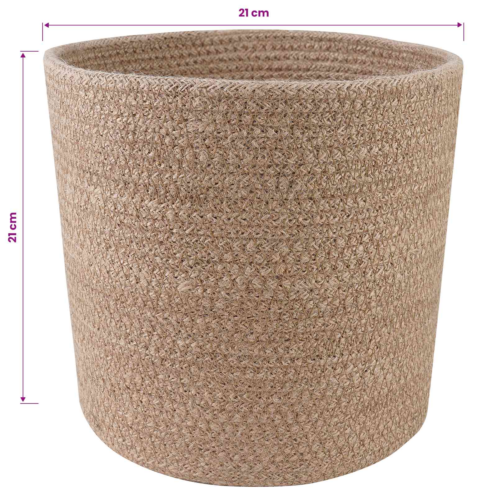 Set di Vasi per Piante 2 pz Naturale Ø 21 x 21 cm
