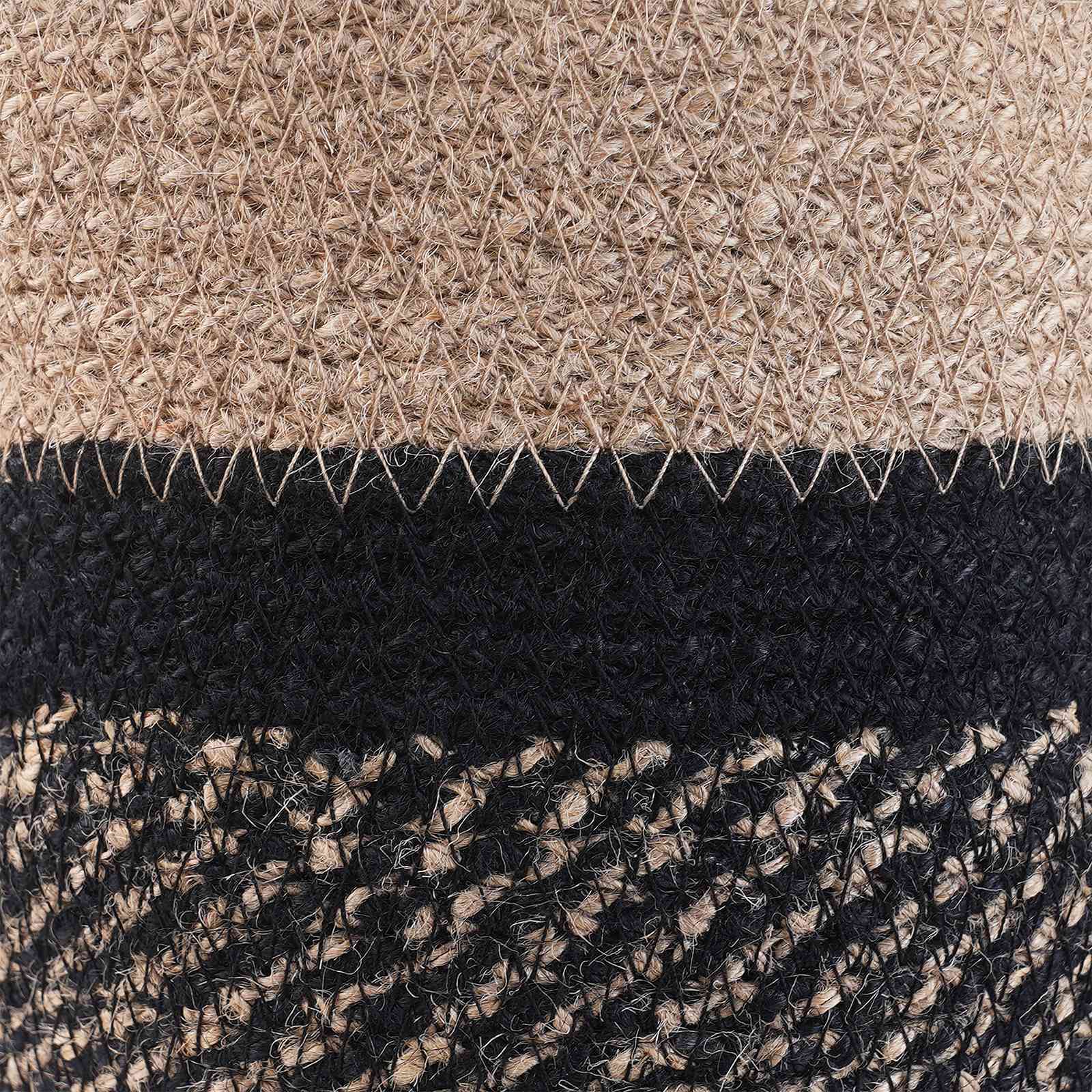 Set di Vasi per Piante 2 pz Naturale e Nero Ø 28 x 28 cm