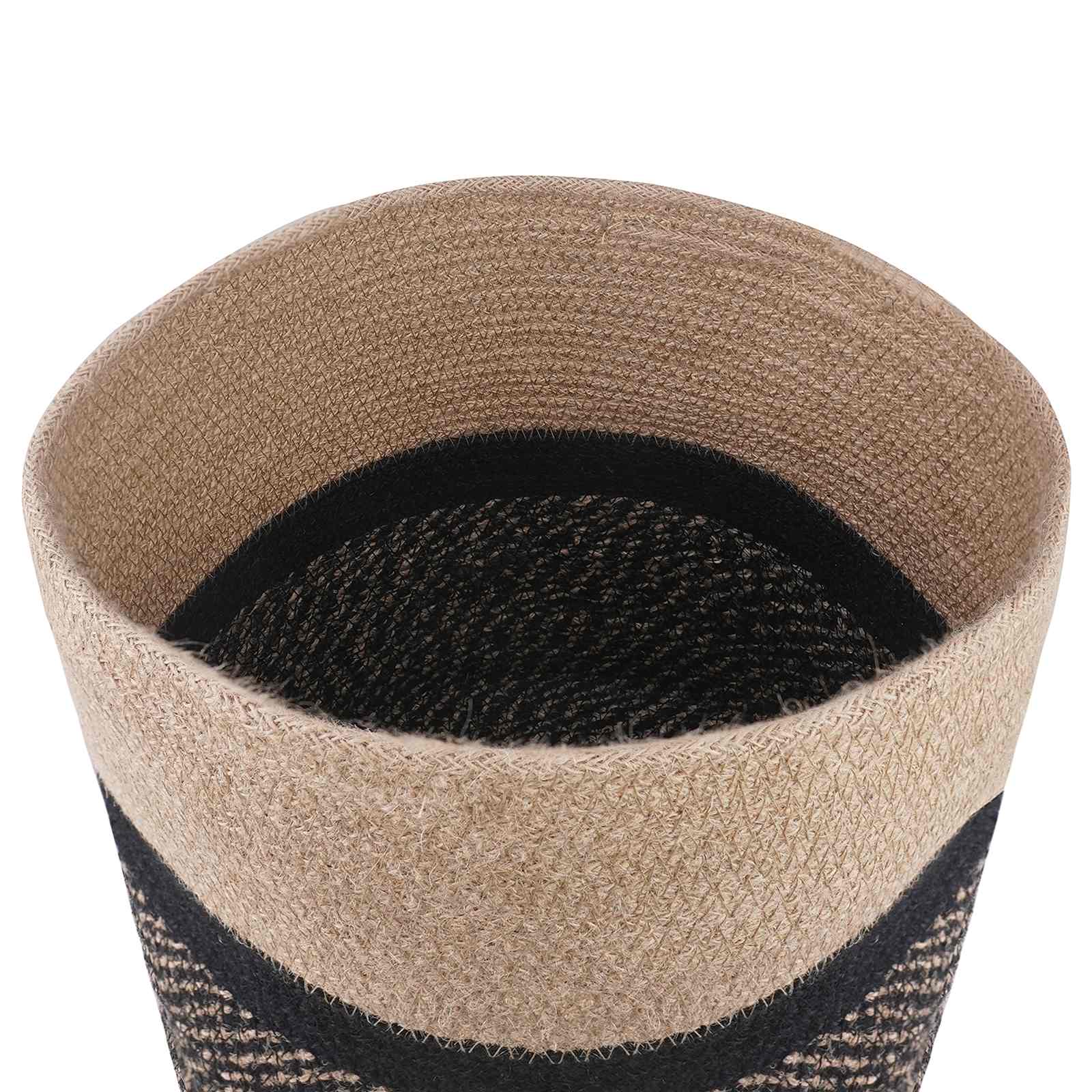 Set di Vasi per Piante 2 pz Naturale e Nero Ø 28 x 28 cm