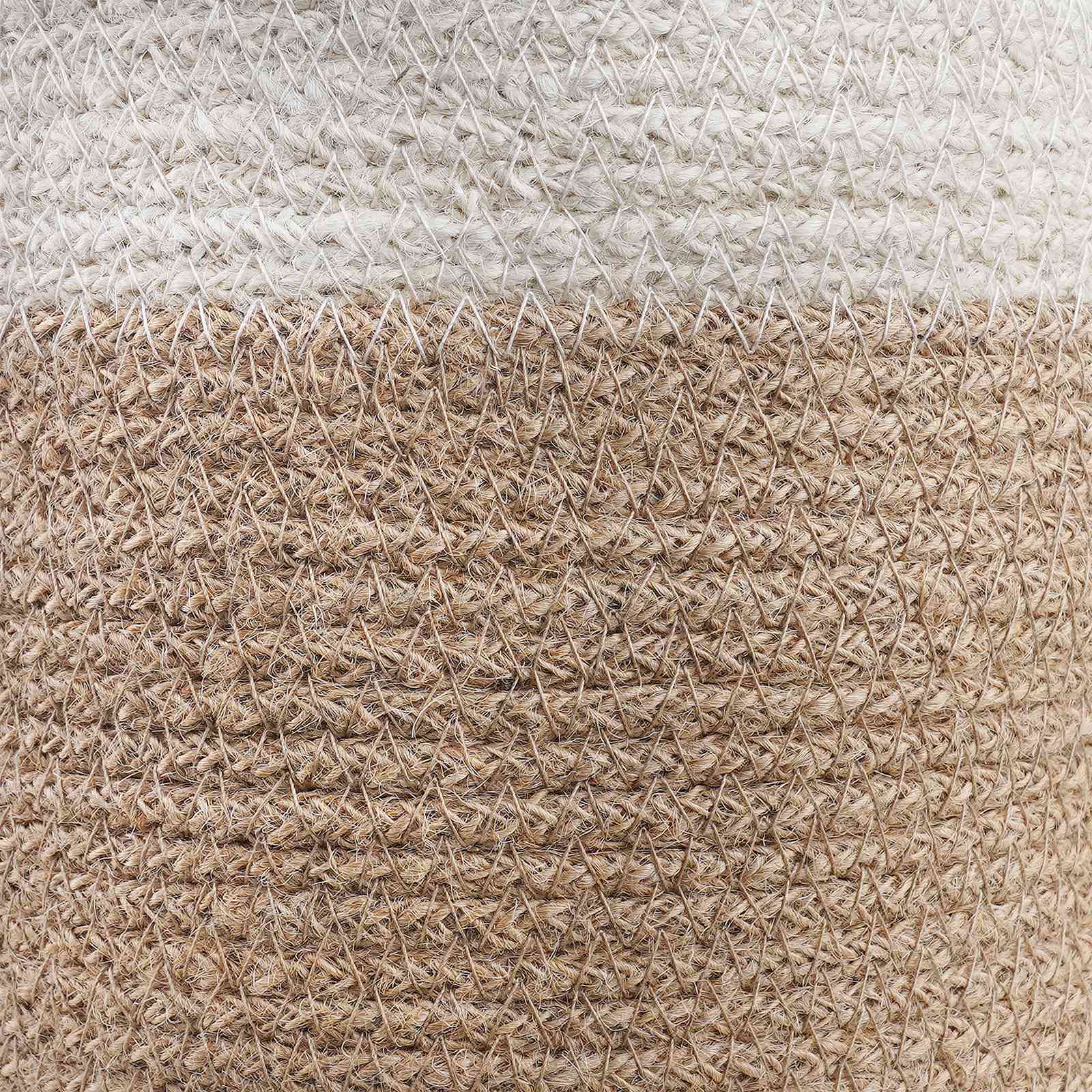 Set di Vasi per Piante 2 pz Naturale e Bianco Ø 21 x 21 cm