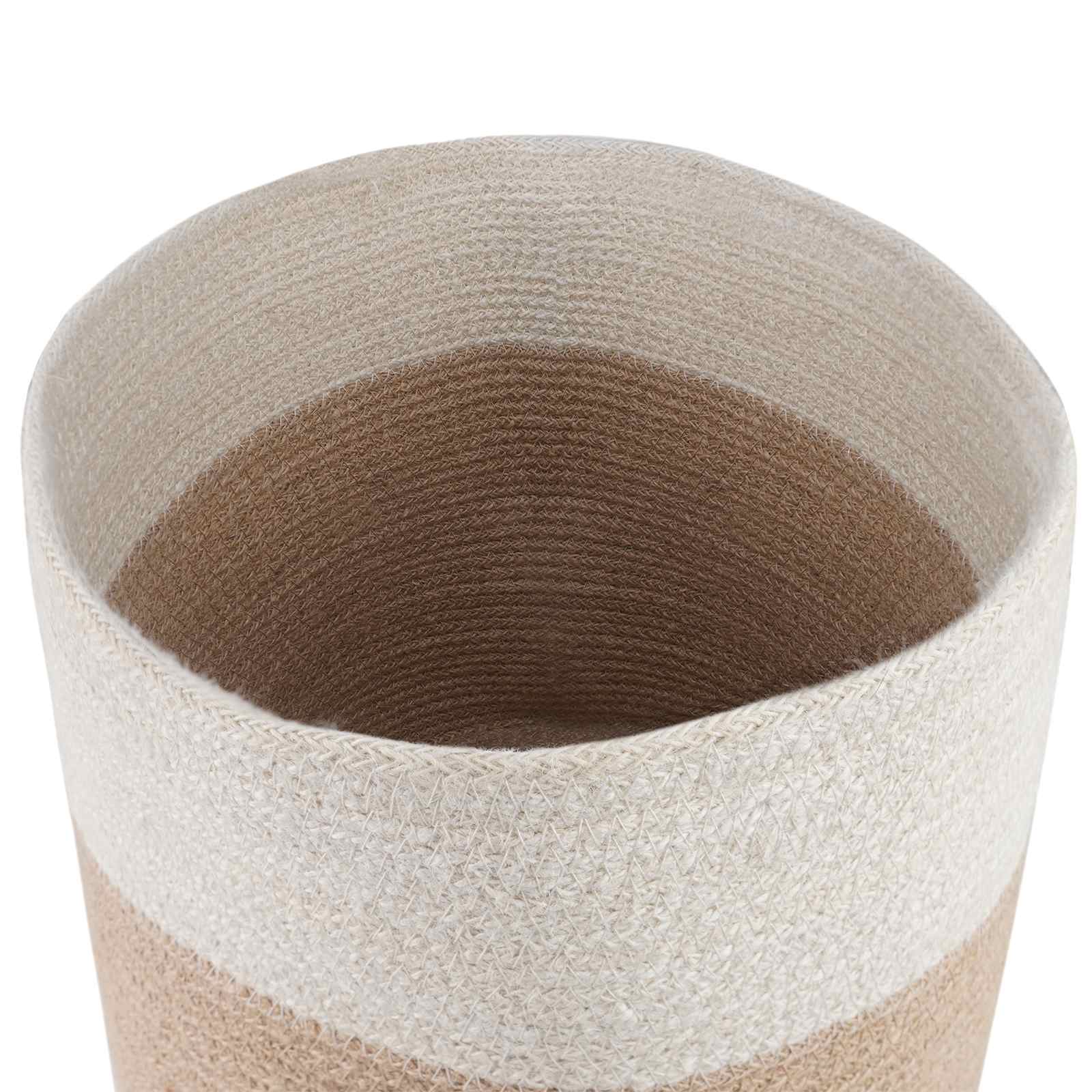 Set di Vasi per Piante 2 pz Naturale e Bianco Ø 28 x 28 cm