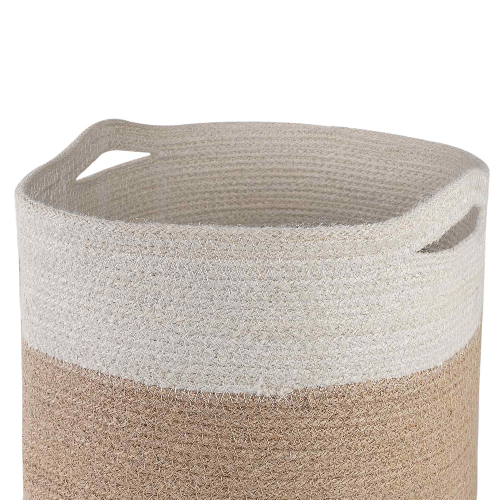 Set di Vasi per Piante 2 pz Naturale e Bianco Ø 28 x 28 cm