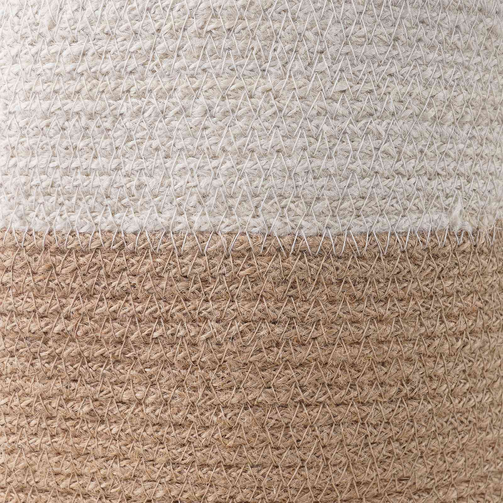 Set di Vasi per Piante 2 pz Naturale e Bianco Ø 28 x 28 cm