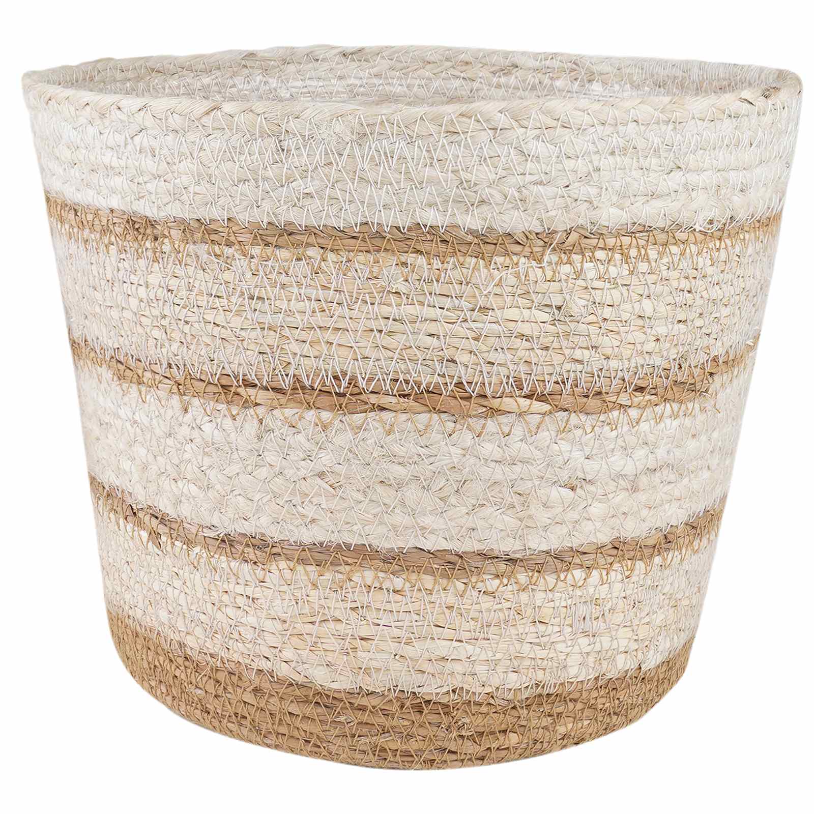 3 pz Naturale, Bianco e Beige Ø26 x 19 cm 100% Erba marina
