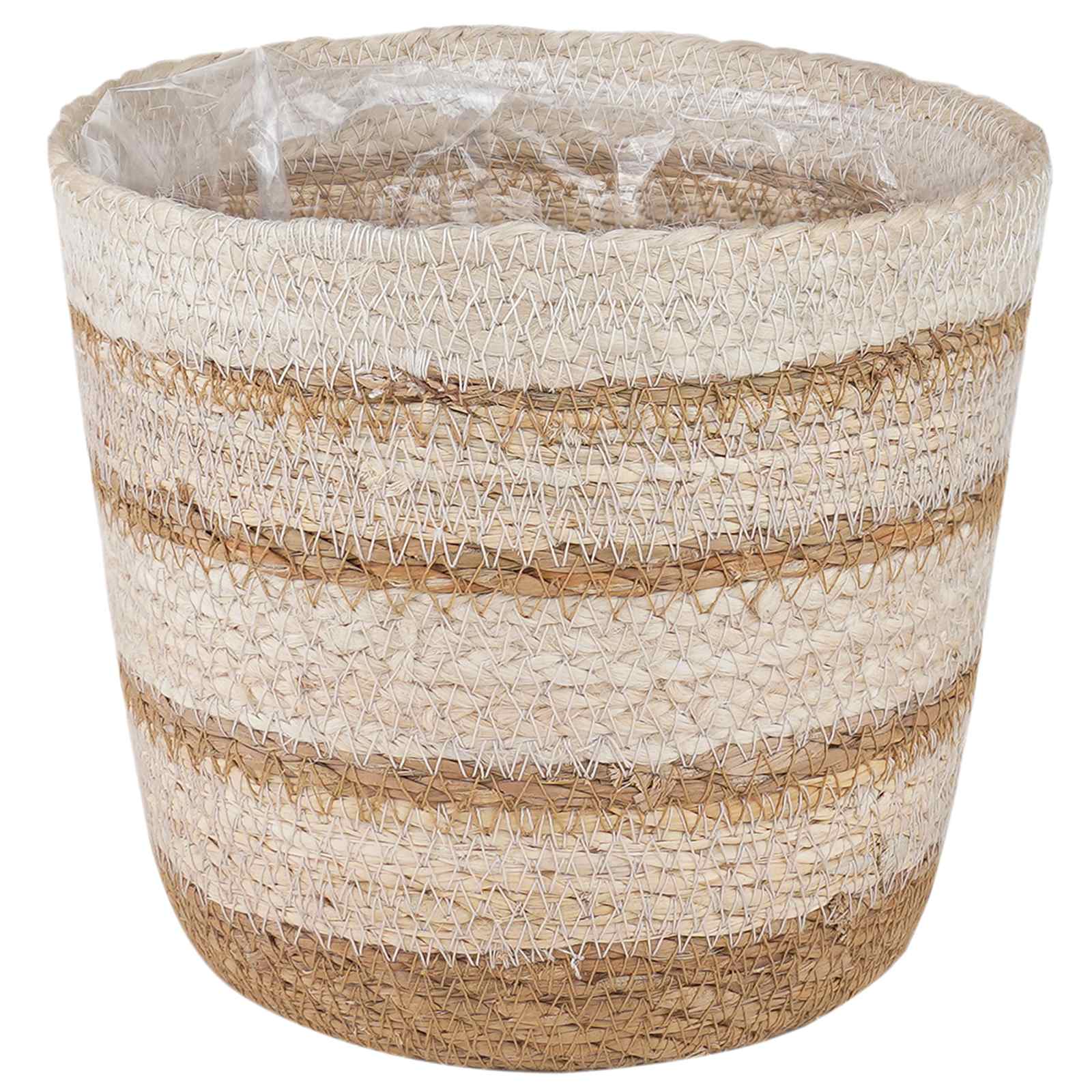3 pz Naturale, Bianco e Beige Ø26 x 19 cm 100% Erba marina