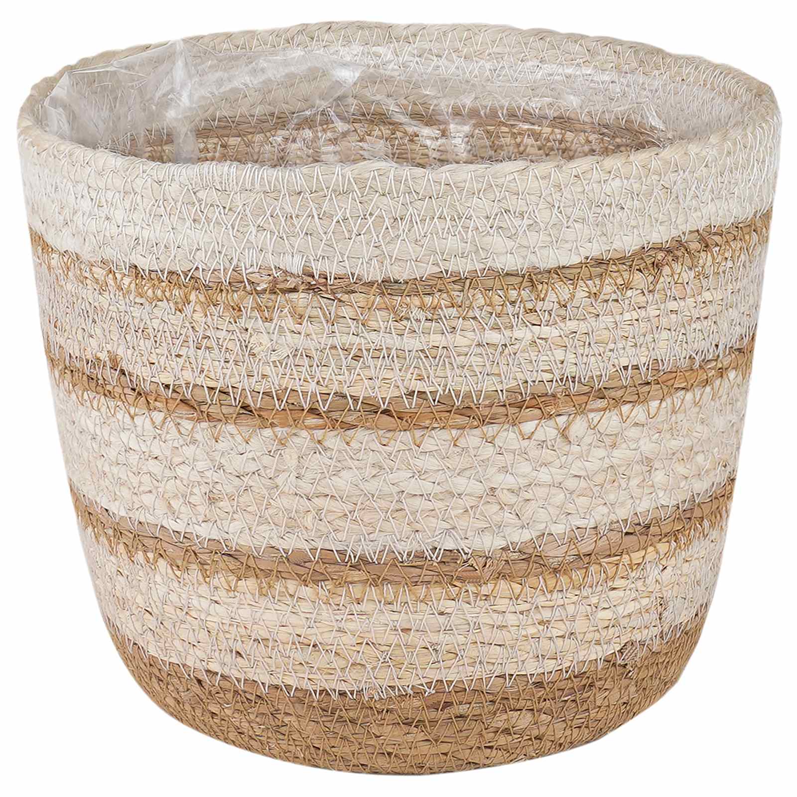 3 pz Naturale, Bianco e Beige Ø26 x 19 cm 100% Erba marina