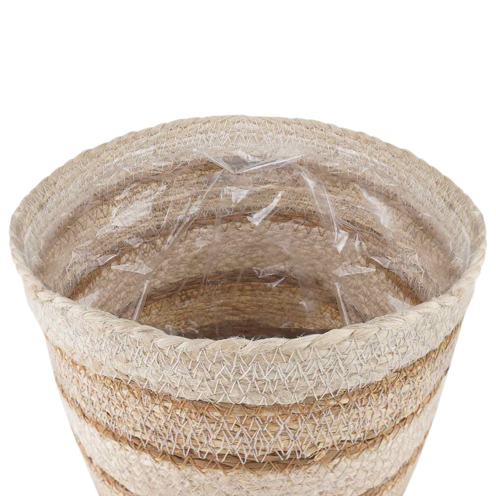 3 pz Naturale, Bianco e Beige Ø26 x 19 cm 100% Erba marina