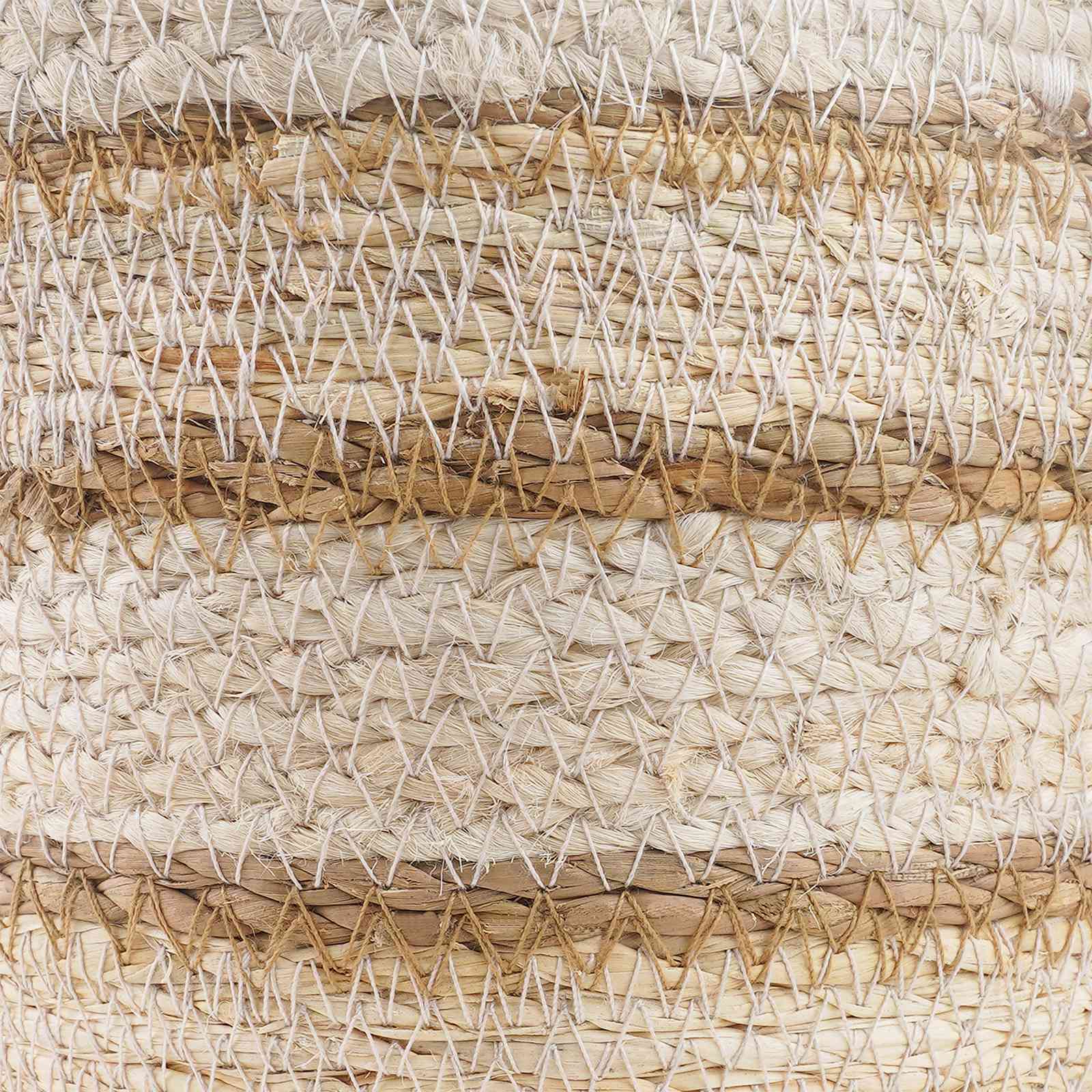 3 pz Naturale, Bianco e Beige Ø26 x 19 cm 100% Erba marina