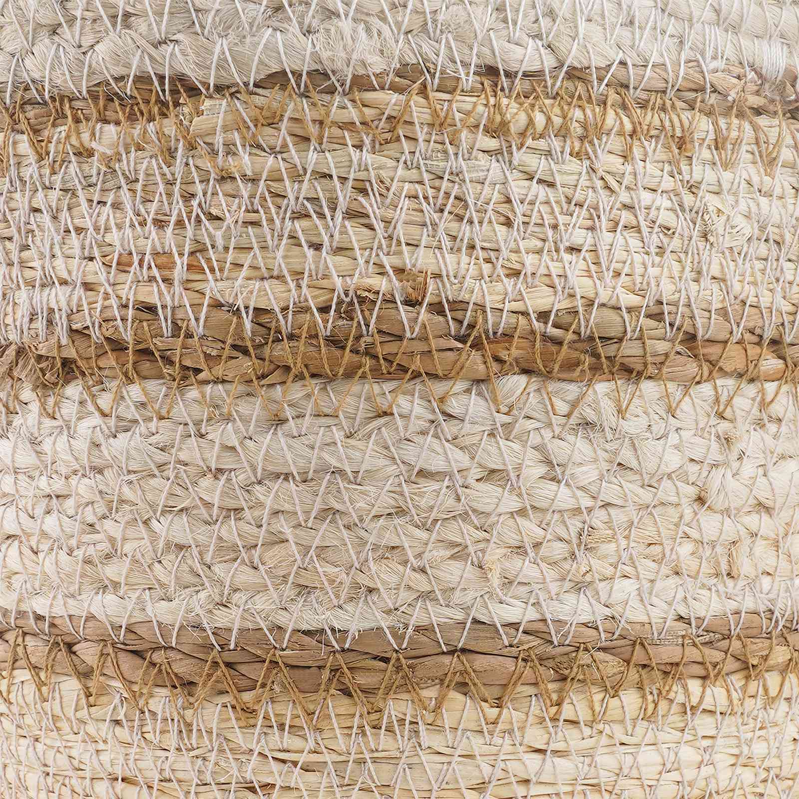 3 pz Naturale, Bianco e Beige Ø26 x 19 cm 100% Erba marina