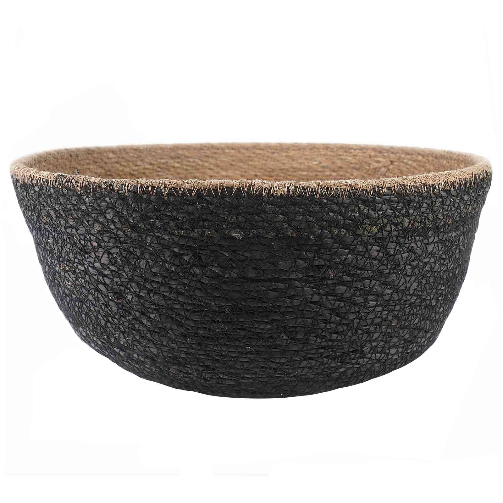 Vaso da fiori con manici 2 pz Nero Ø 45 x 36 cm
