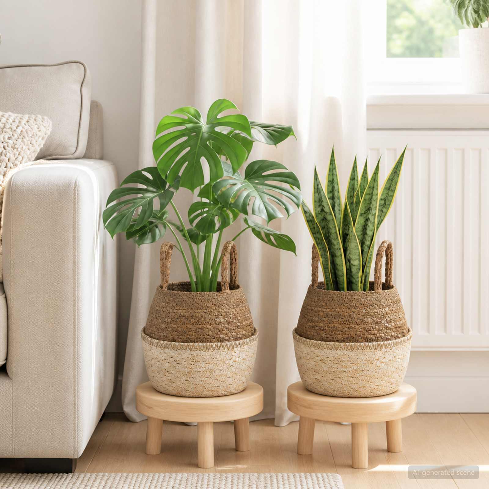 Vaso da fiori con manici 2 pz Bianco Ø 22 x 20 cm