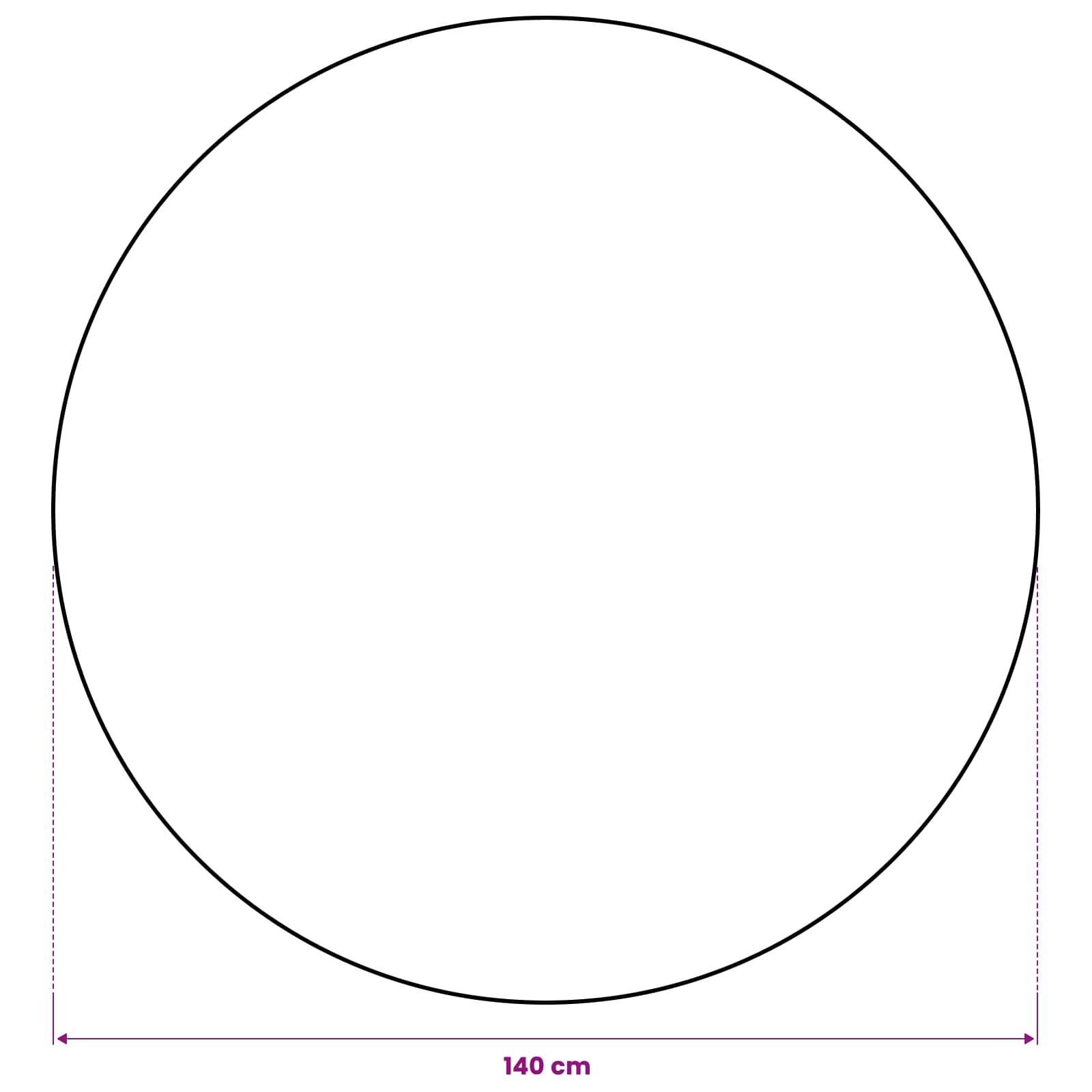 Tovaglia in juta Naturale Ø 140 cm 100% Juta Tossa
