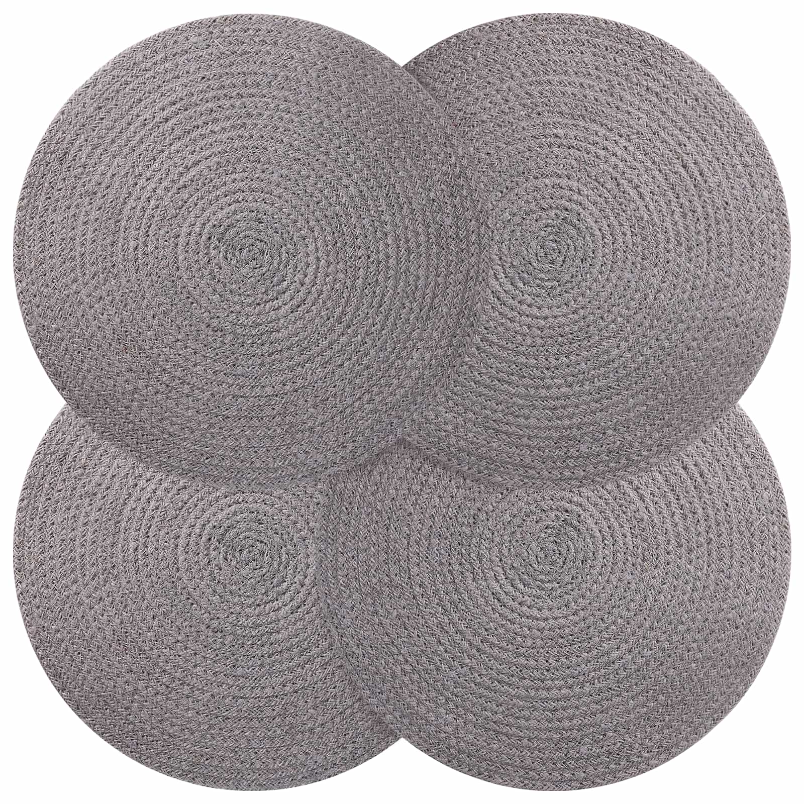Sottobicchieri in juta 4 pz Grigio 100% Juta Tossa