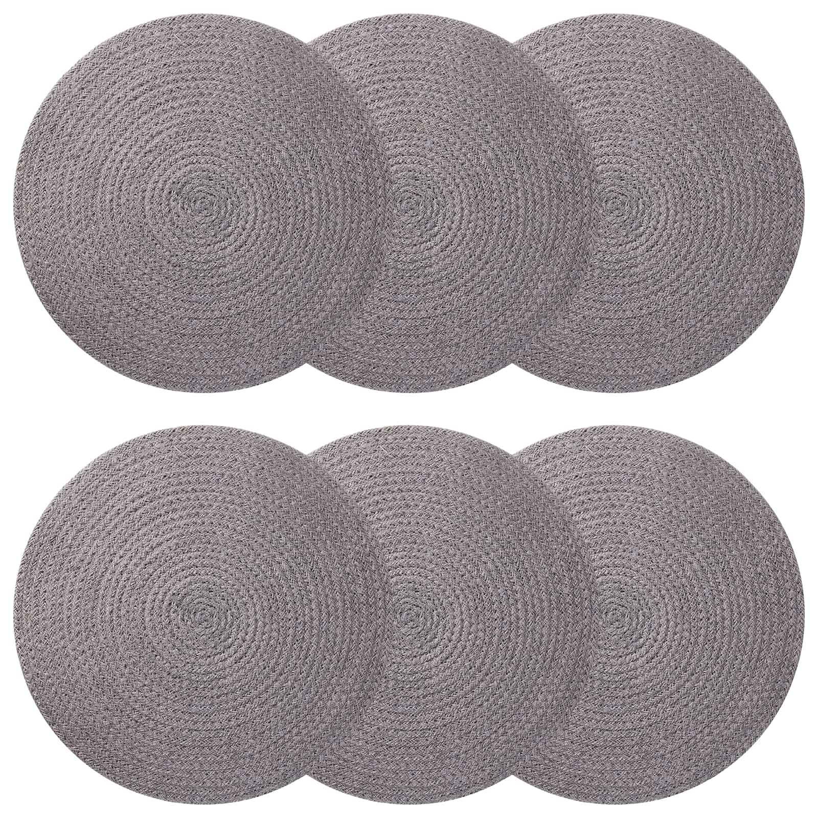 Sottobicchieri in juta 6 pz Grigio 100% Juta Tossa