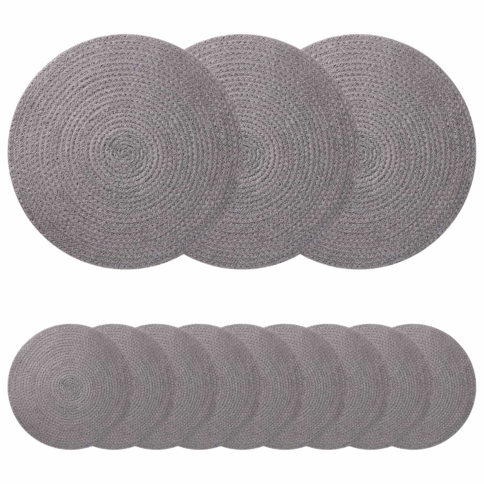 Sottobicchieri in juta 12 pz Grigio 100% Juta Tossa
