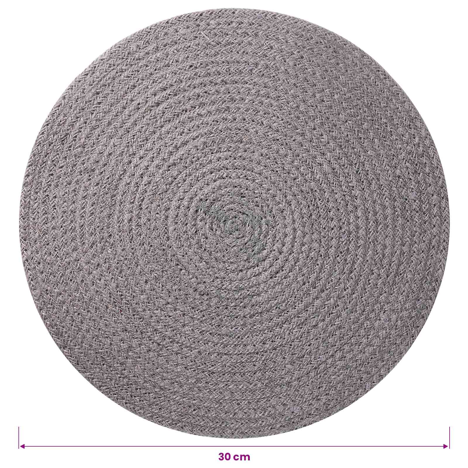 Sottobicchieri in juta 12 pz Grigio 100% Juta Tossa