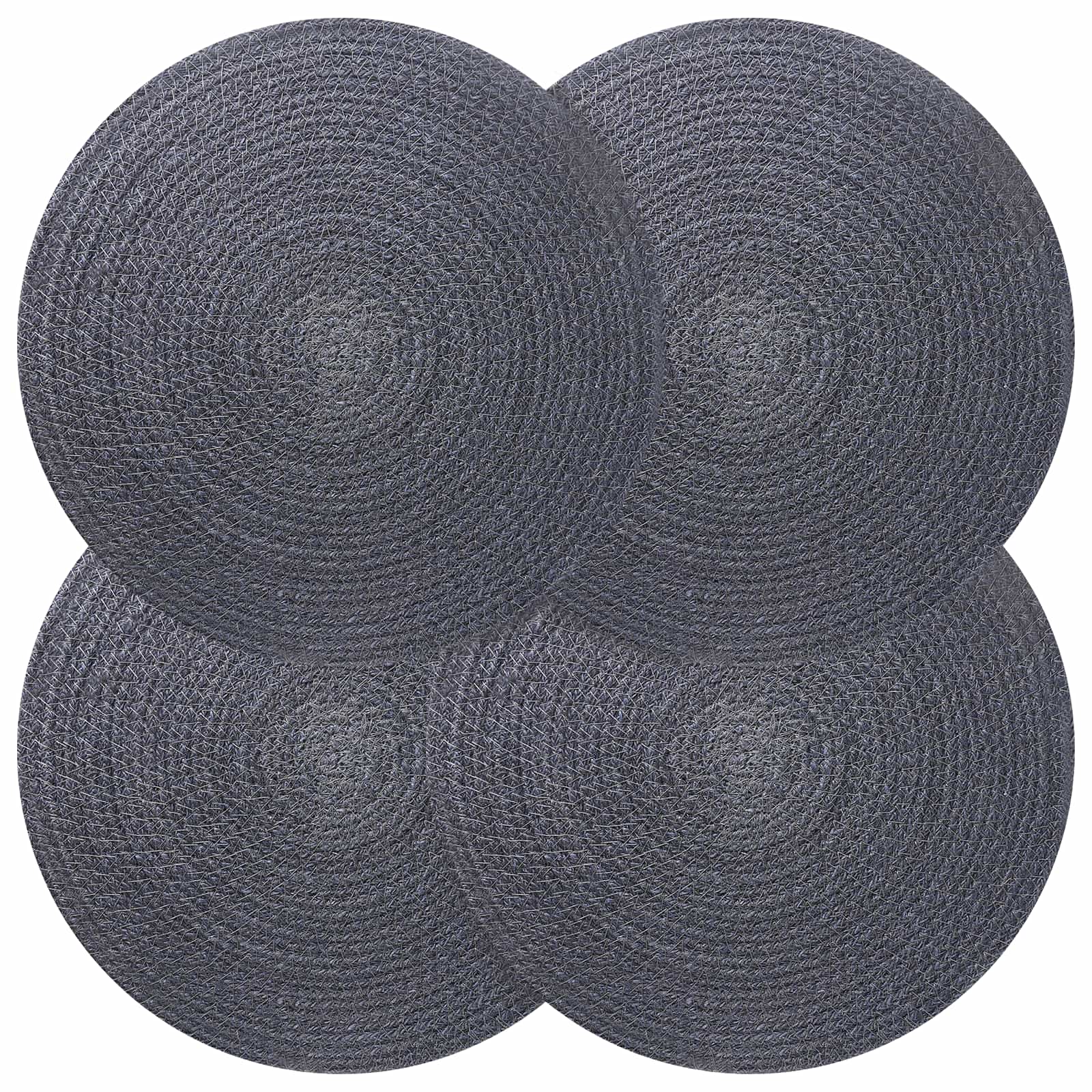 Sottobicchieri in juta 4 pz Grigio scuro 100% Juta Tossa