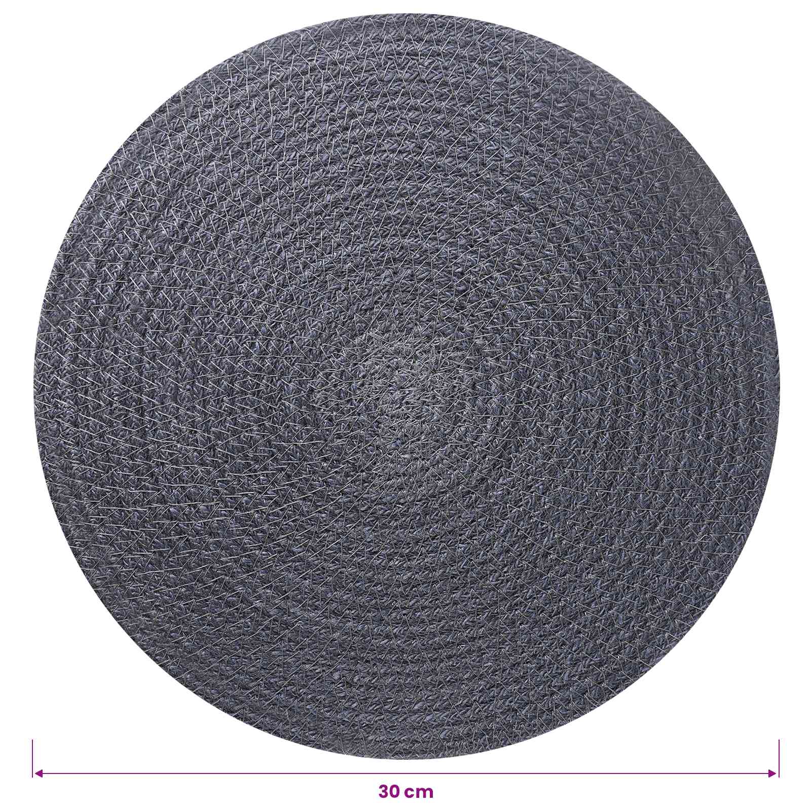 Sottobicchieri in juta 4 pz Grigio scuro 100% Juta Tossa
