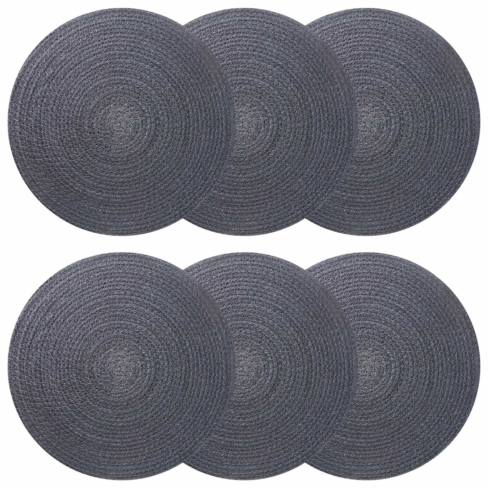 Sottobicchieri in juta 6 pz Grigio scuro 100% Juta Tossa