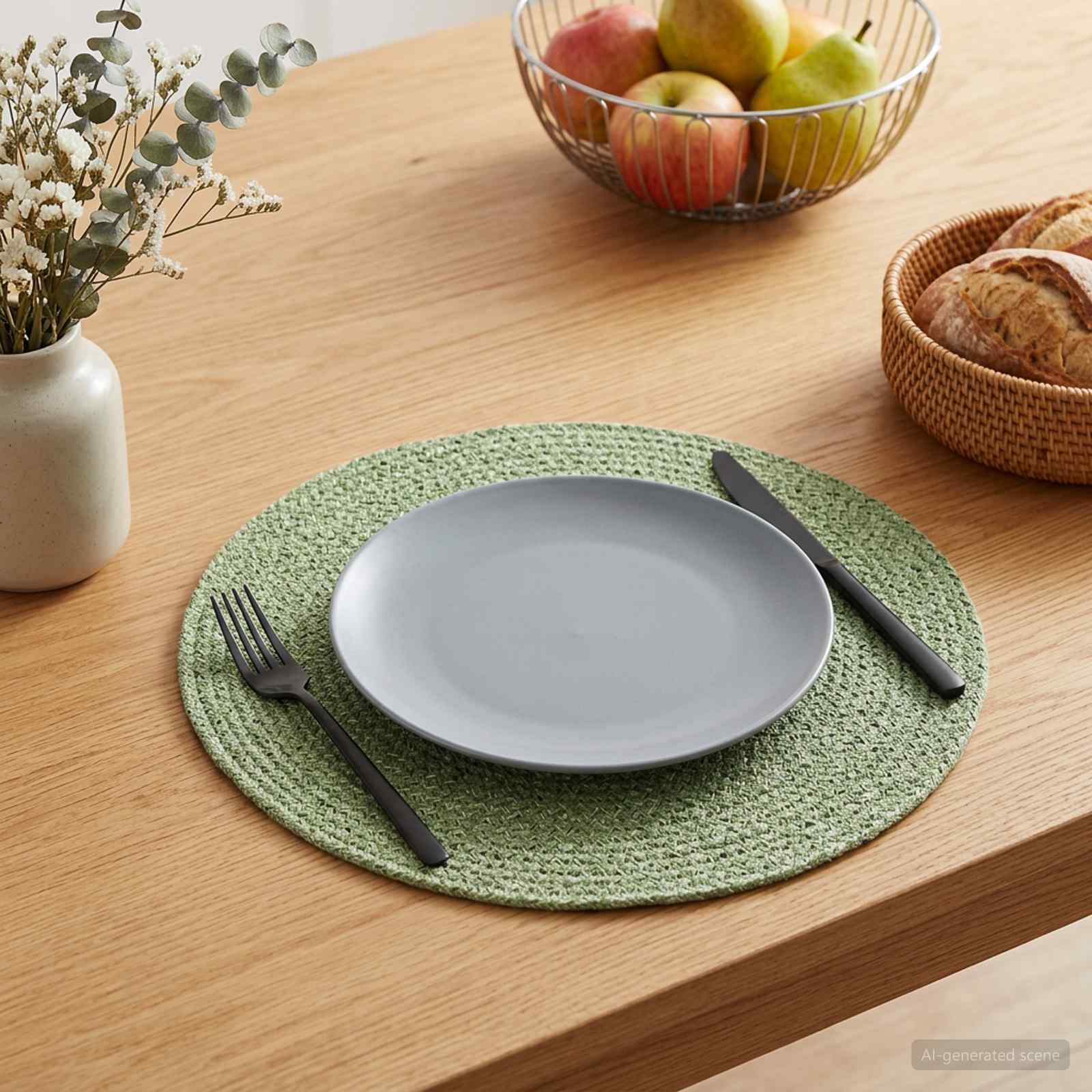 Sottobicchieri in juta 6 pz Verde oliva 100% Juta Tossa