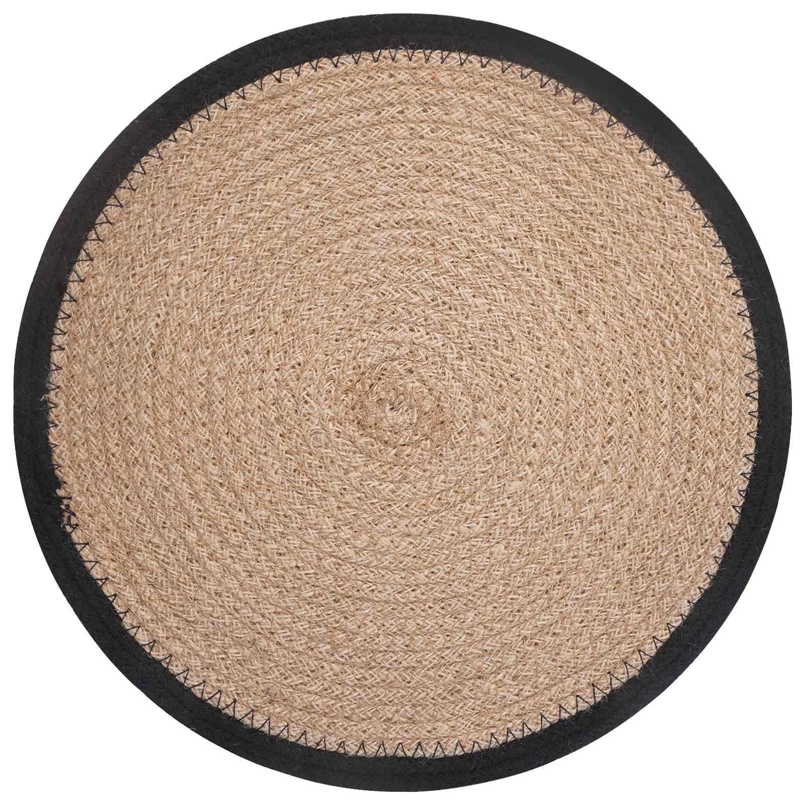 Sottobicchieri in juta 6 pz Naturale e Nero 100% Juta Tossa
